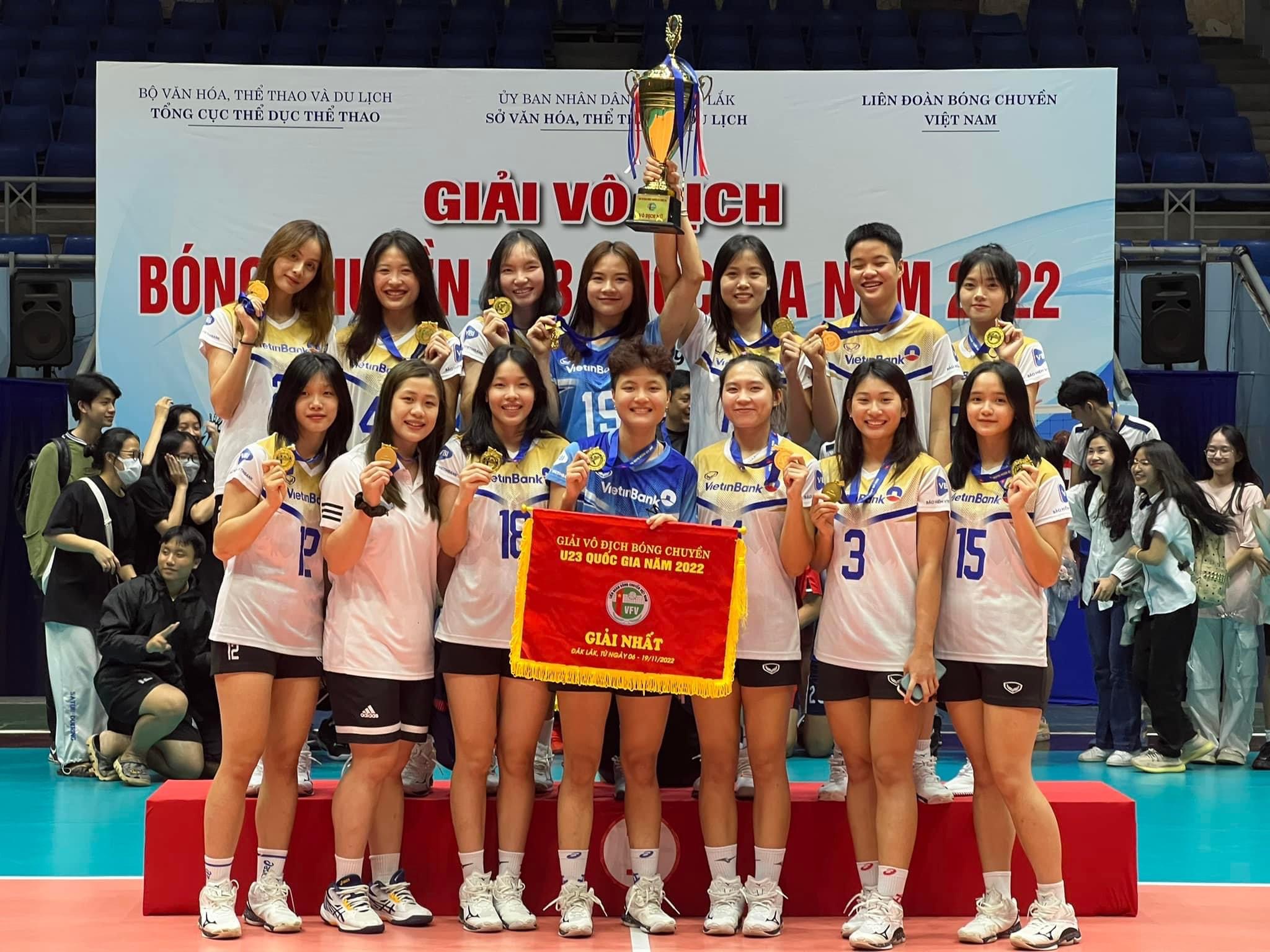 Vietinbank v&agrave; Thể c&ocirc;ng l&ecirc;n ng&ocirc;i V&ocirc; địch giải b&oacute;ng chuyền U23 Quốc gia