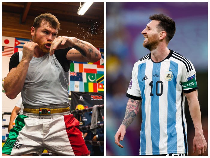 Canelo dọa "xử" Messi vì giẫm áo đấu Mexico, Aguero đáp trả thay đồng đội