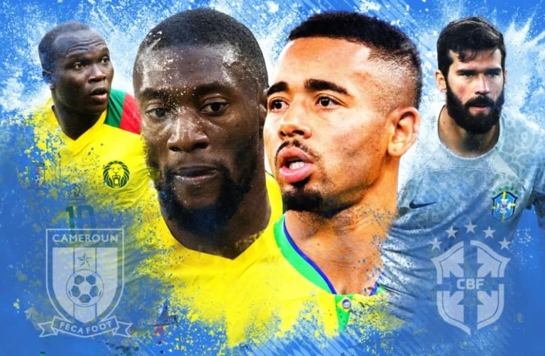 Đội hình ra sân chính thức trận Cameroon vs Brazil: Kẻ đóng thế sẵn sàng
