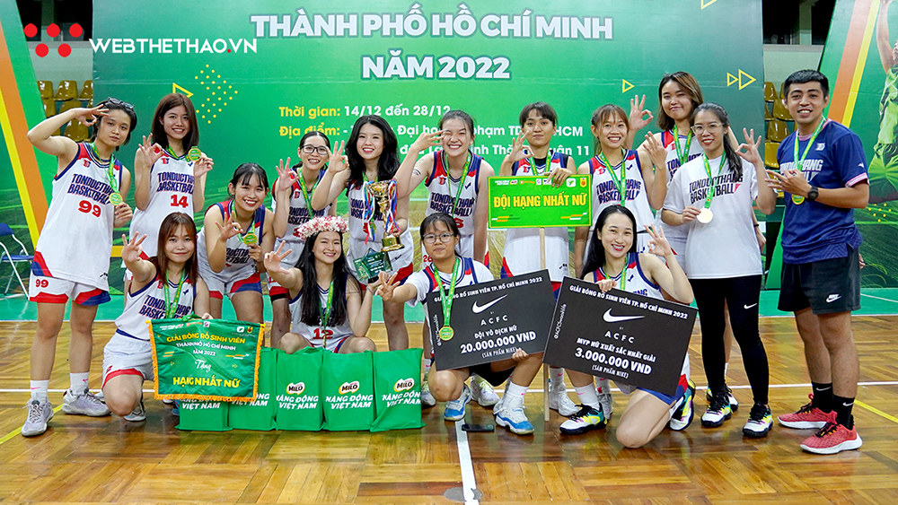 Dội mưa 3 điểm tại chung kết, ĐH Tôn Đức Thắng vô địch Giải bóng rổ sinh viên TP.HCM năm 2022