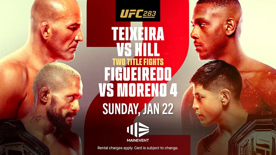 Lịch thi đấu UFC 283: Glover Teixeira vs Jamahal Hill