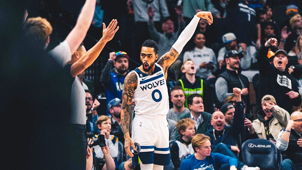 D’Angelo Russell toả sáng trước đội bóng cũ, Timberwolves ngắt mạch bất bại của Warriors