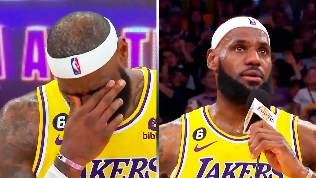 LeBron James rơi nước mắt khi được tri ân đặc biệt với danh hiệu vua ghi điểm NBA