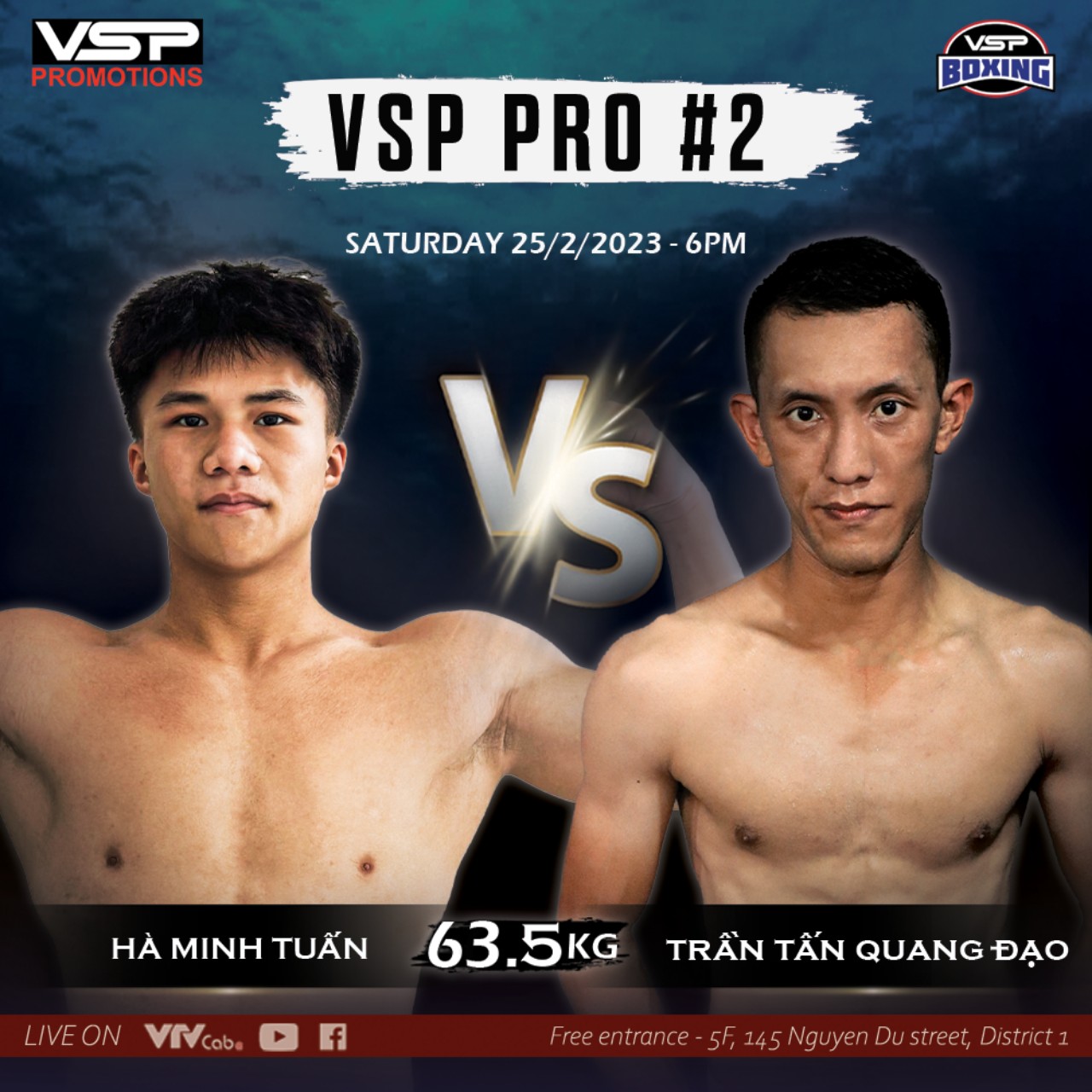 Dàn võ sĩ đội tuyển Boxing Hà Nội ra mắt sự kiện VSP Pro 2