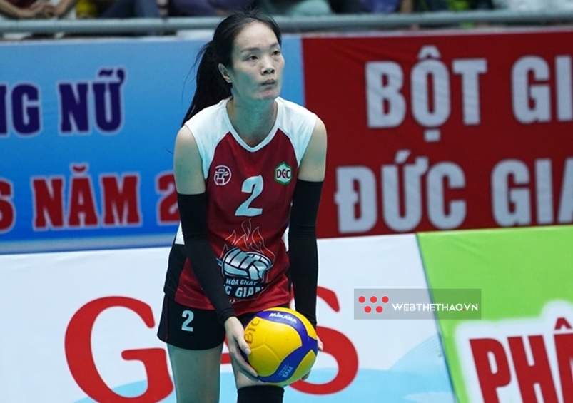 Nguyễn Thị Thủy được cấp thẻ, 99% thi đấu cho Hóa chất Đức Giang tại vòng I giải bóng chuyền VĐQG 2023