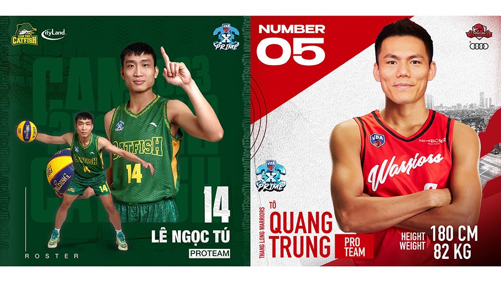 H&eacute; lộ hai đội h&igrave;nh đầu ti&ecirc;n dự VBA 3x3 Prime 2023: T&ocirc; Trung v&agrave; T&uacute; &ldquo;Kobi