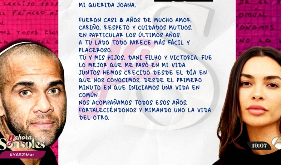 Dani Alves gửi tâm thư cho vợ từ nhà tù, thề tiếp tục chiến đấu Dani Alves gửi tâm thư cho vợ từ nhà tù, thề tiếp tục chiến đấu