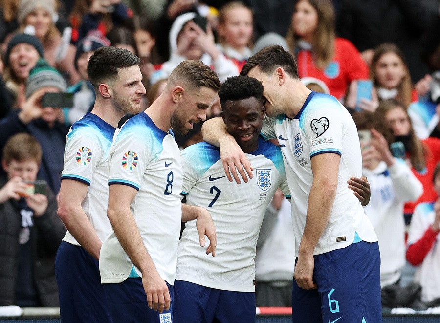 Saka lập công trong 3 phút, tuyển Anh toàn thắng ở Vòng loại Euro 2024