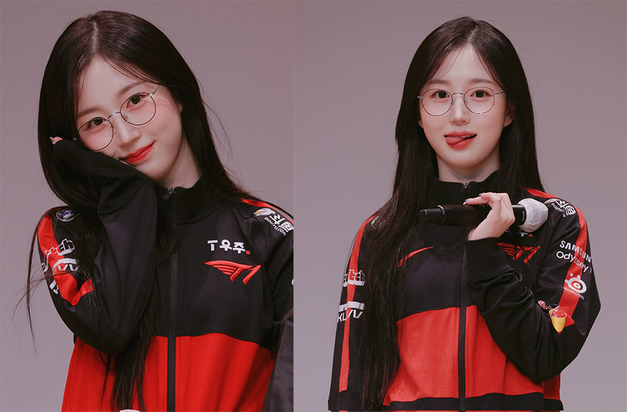 Nữ idol Haewon xuất hiện rạng rỡ với chiếc áo khoác T1 Faker