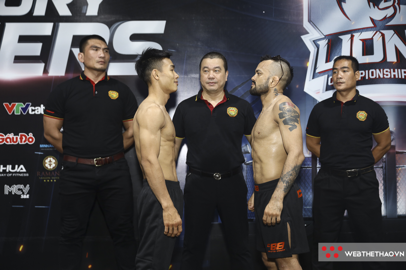 Chùm ảnh cân kí LION Championship 05: Trần Ngọc Lượng giáp mặt Robson Oliveira
