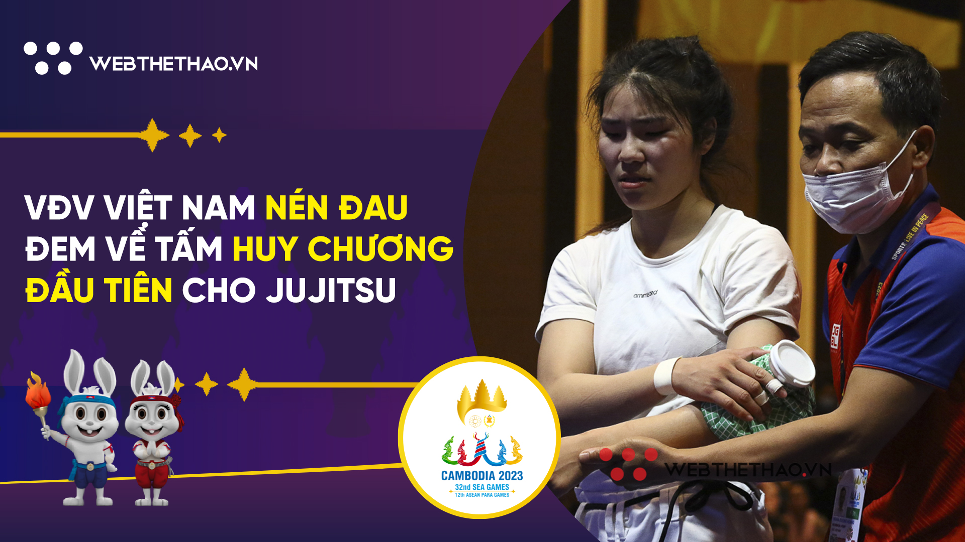 Đặng Thị Huyền nén đau, giữ lại tấm Huy Chương đầu tiên cho Jujitsu Việt Nam