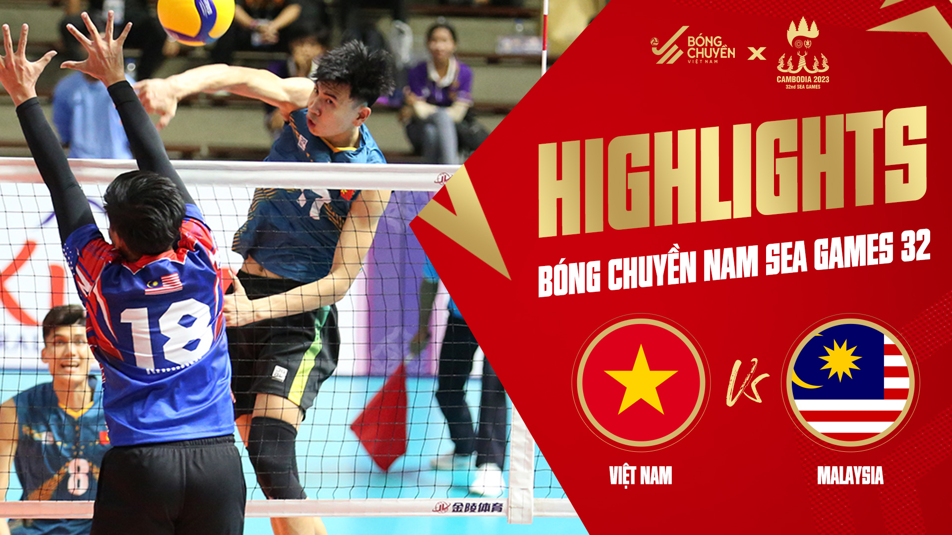 Highlight Việt Nam vs Malaysia | Bóng chuyền nam SEA Games 32 | Men's Volleyball SEA Games 32