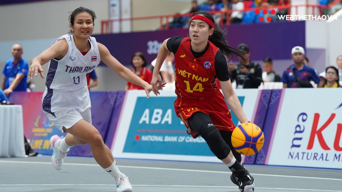 Đ&ograve;i nợ ĐKVĐ Th&aacute;i Lan, ĐT b&oacute;ng rổ 3x3 nữ Việt Nam to&agrave;n thắng v&ograve;ng bảng SEA Games 32