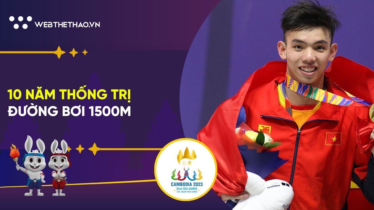 Huy Hoàng giành HCV, Việt Nam thống trị đường bơi 1500m 10 năm liền | SEA Games 32