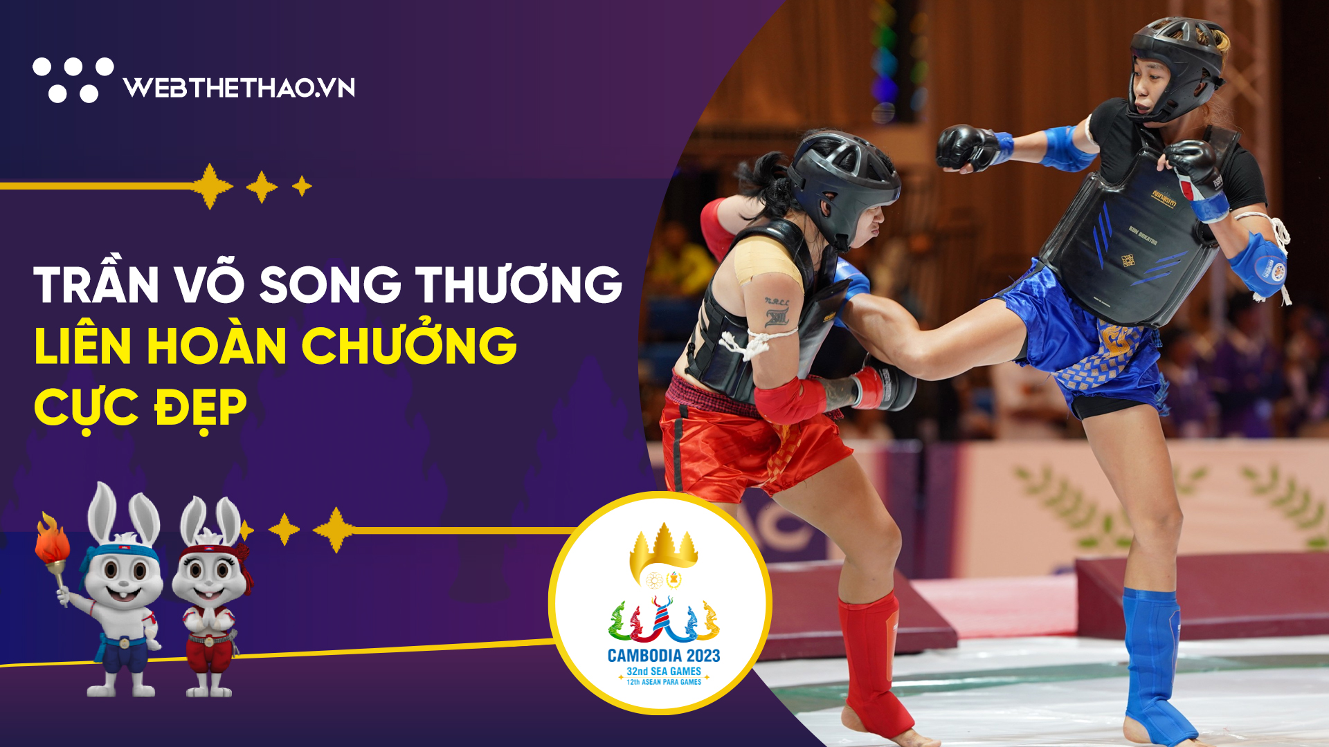 Trần Võ Song Thương tung liên hoàn chưởng cực đẹp giành vàng SEA Games 32
