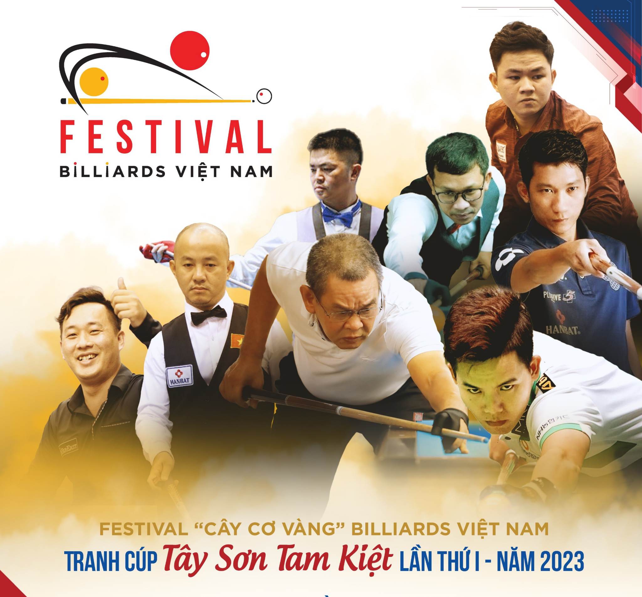 Festival Cây cơ vàng Billiards 2023 hội tụ các tay cơ carom hàng đầu