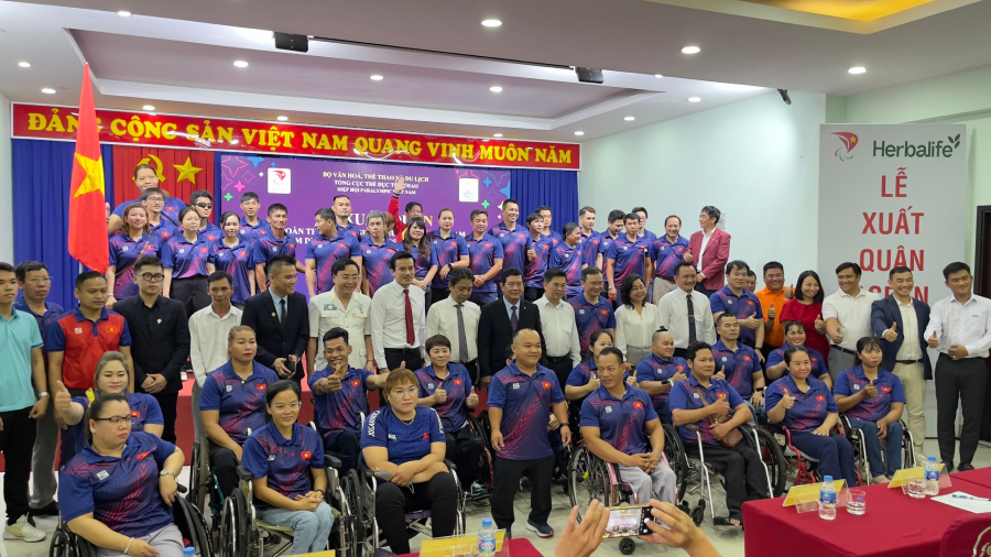 Trang trọng Lễ xuất quân Đoàn thể thao người khuyết tật Việt Nam dự ASEAN PARAGAMES 12 Trang trọng Lễ xuất quân Đoàn thể thao người khuyết tật Việt Nam dự ASEAN PARAGAMES 12