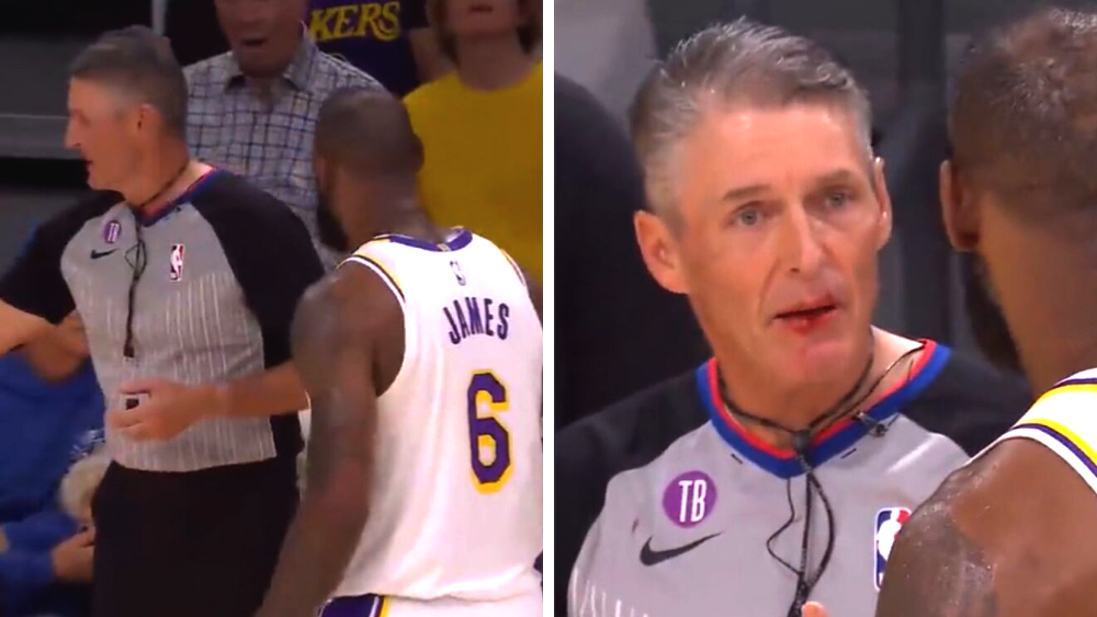 Tình huống hy hữu tại NBA Playoffs: Trọng tài đổ máu do va phải LeBron James
