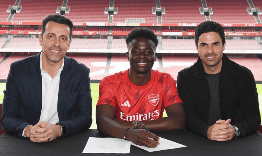 Saka trở thành cầu thủ nhận lương cao nhất Arsenal
