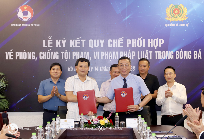 VFF ký kết với Cục Cảnh sát hình sự về phòng chống tội phạm, vi phạm pháp luật trong bóng đá