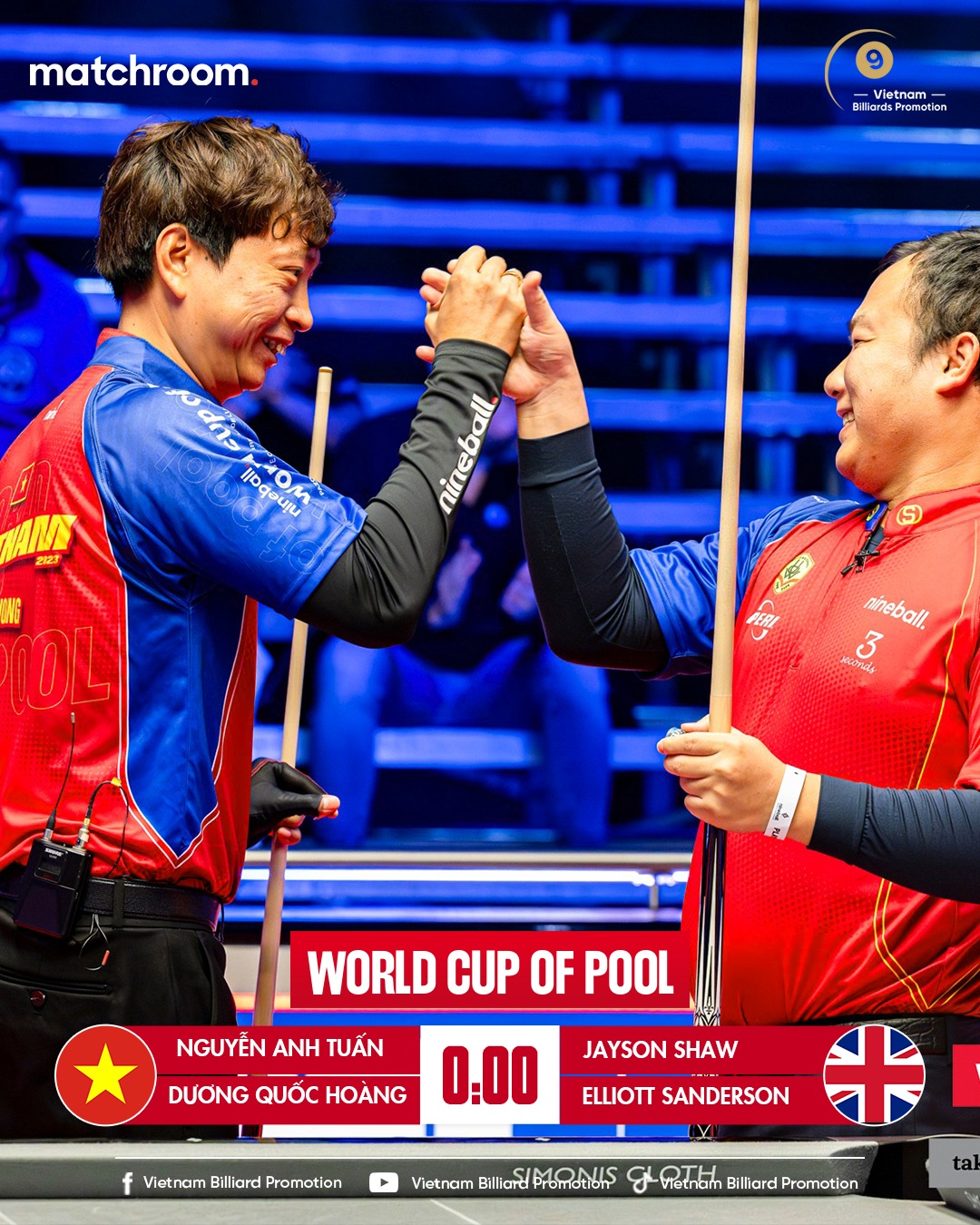 Trực tiếp World Cup of Pool 2023 ngày 30/6