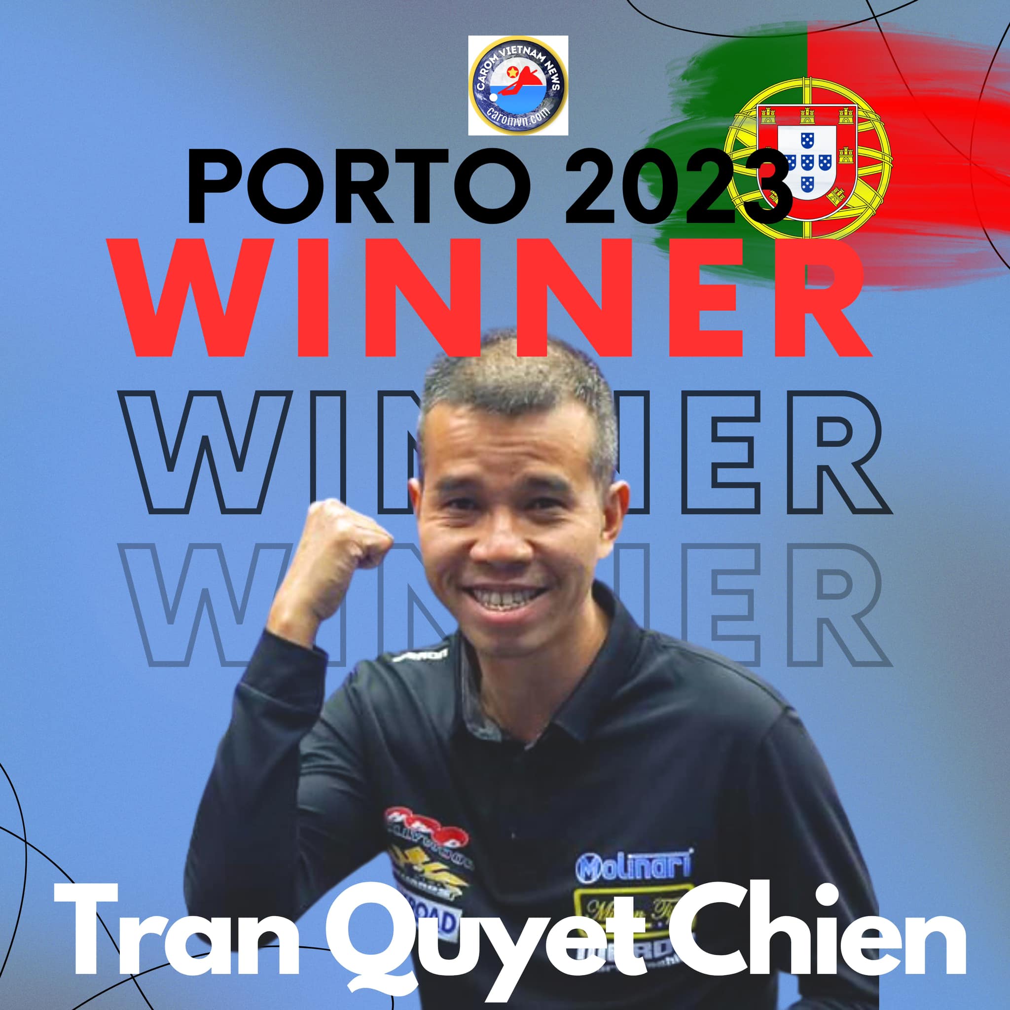 Kết quả Billiard Carom 3 băng Porto World Cup 2023: Trần Quyết Chiến vô địch!