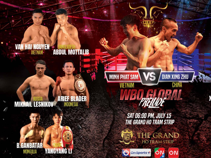 Trực tiếp WBO Global Prelude: Sẳm Minh Phát đối đầu võ sĩ số 1 Trung Quốc