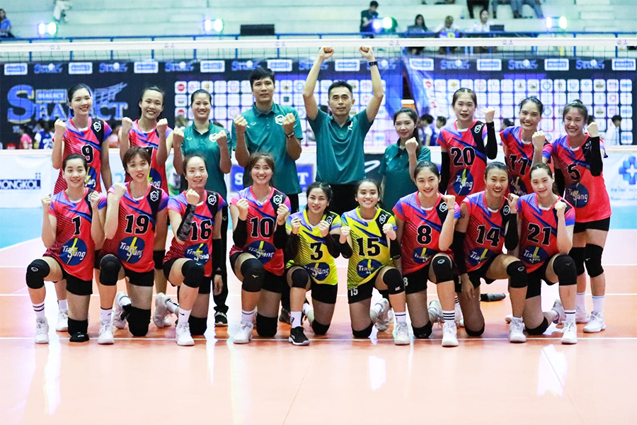 Trực tiếp b&oacute;ng chuyền SEALECT Cup 2023: B&aacute;n kết H&oacute;a Chất Đức Giang Tia S&aacute;ng vs Nonthaburi