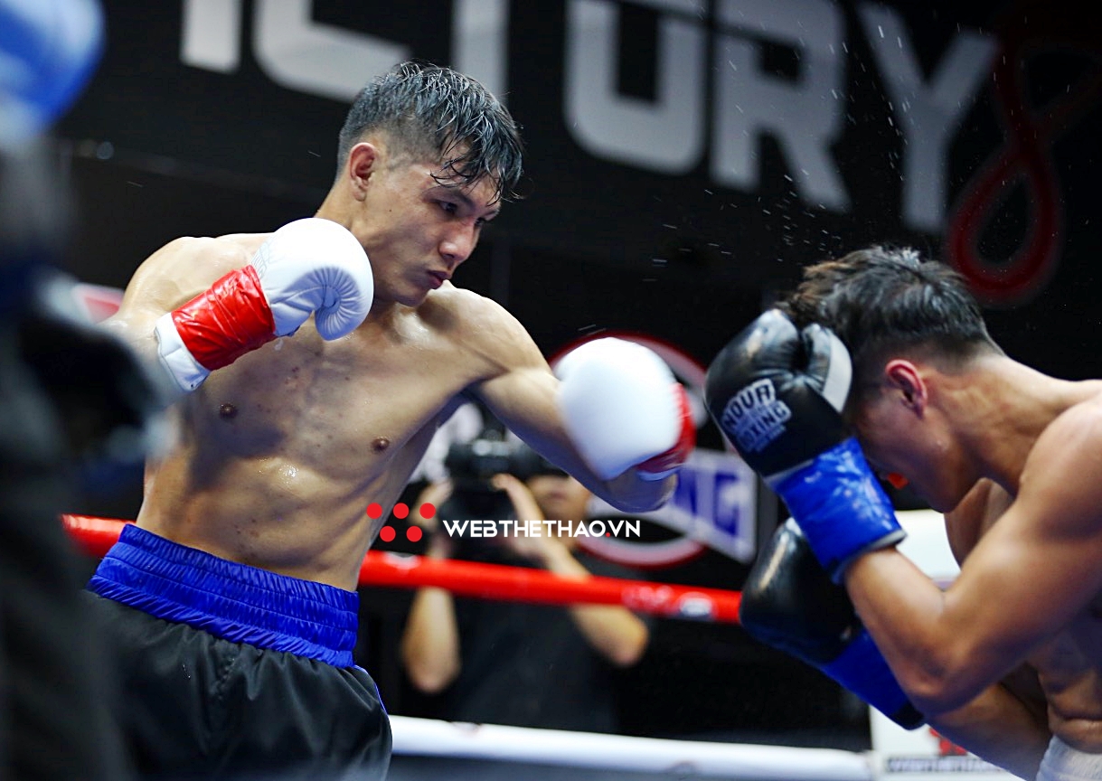 Boxing: Phan Minh Quân đánh bại Đàm Ngọc Đức giữa sàn đấu rực lửa VSP Pro 6
