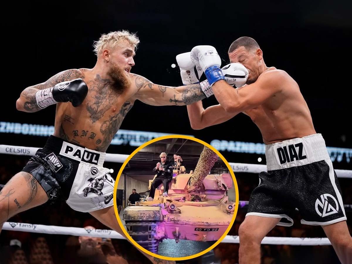 Jake Paul đi... xe tăng vào nhà thi đấu đánh bại Nate Diaz, khiến rapper Drake mất một mớ tiền thua cược
