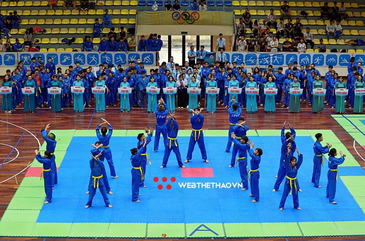 Kỷ lục VĐV tranh tài và Võ nhạc xuất hiện ở giải Vovinam Hà Nội mở rộng 2023