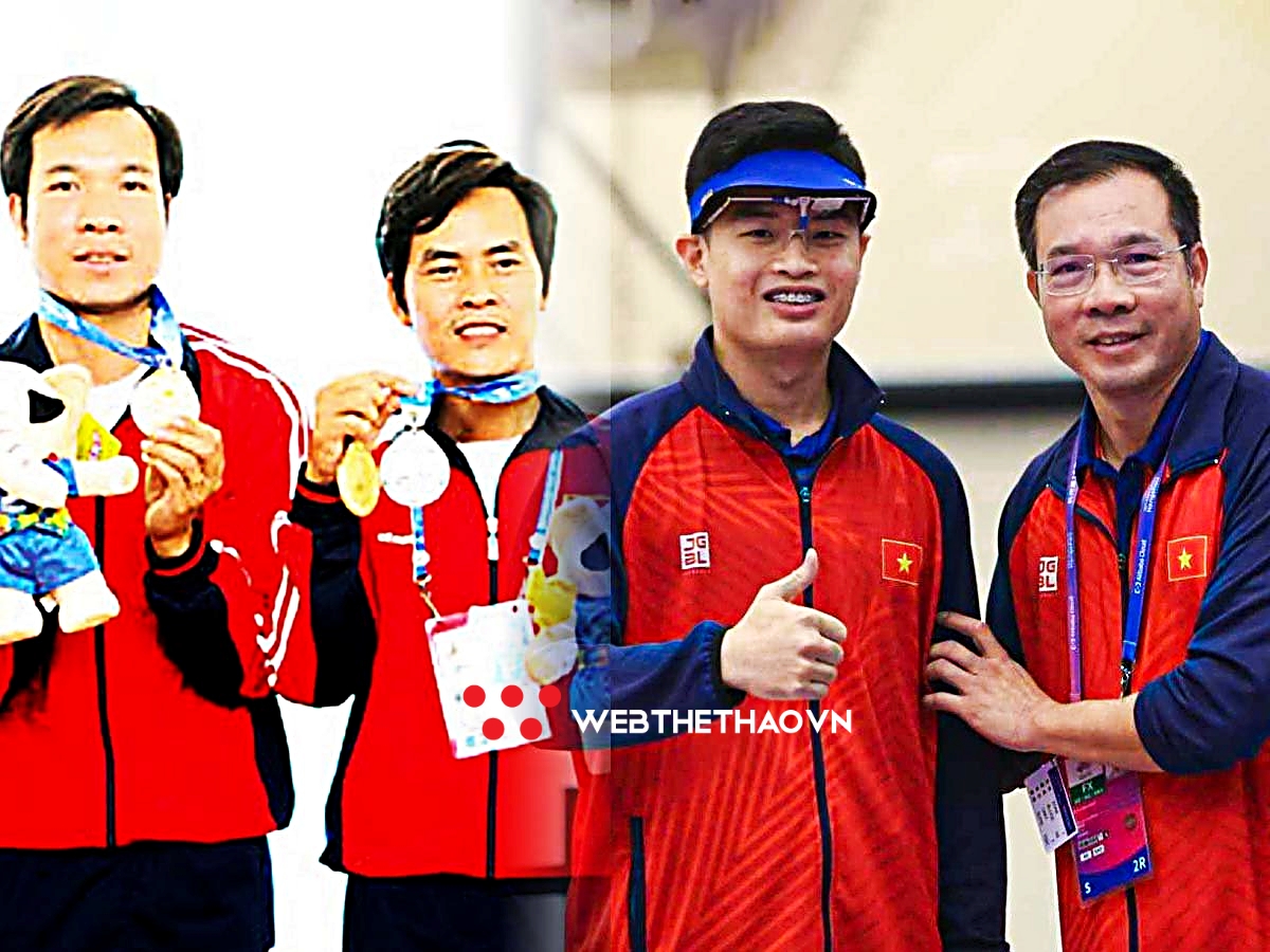 Bức ảnh độc đ&aacute;o về 3 thế hệ bắn s&uacute;ng gi&agrave;nh đủ bộ huy chương SEA Games, Olympic v&agrave; ASIAD cho Thể thao Việt Nam