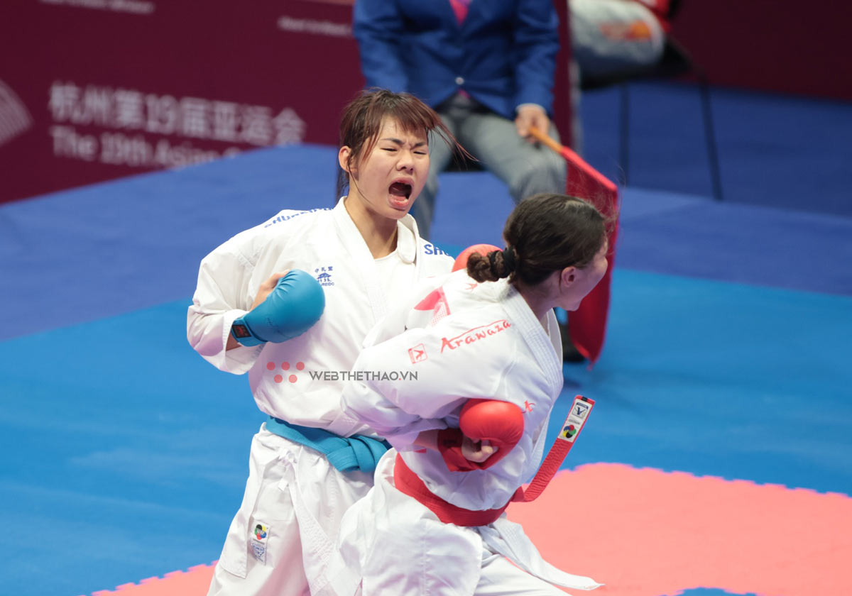 4 trận đấu trong 4 giờ: Nguyễn Thị Ngoan nỗ lực đ&aacute;ng kinh ngạc lấy HCB Karate ASIAD 19