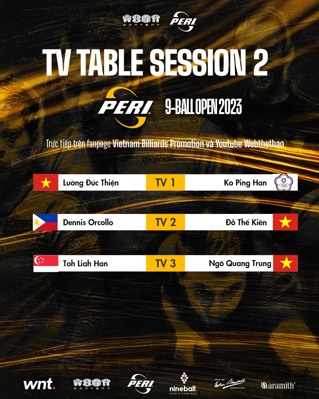 TRỰC TIẾP Peri 9-Ball Open 2023 ngày 7/10: Van Boening đấu Max Lechner