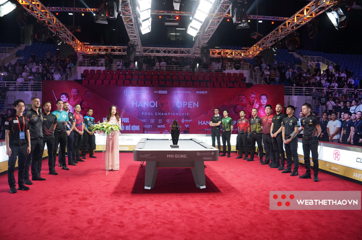 Khai mạc Vòng chung kết Hanoi Open Pool Championship: 16 tay cơ đỉnh cao thế giới