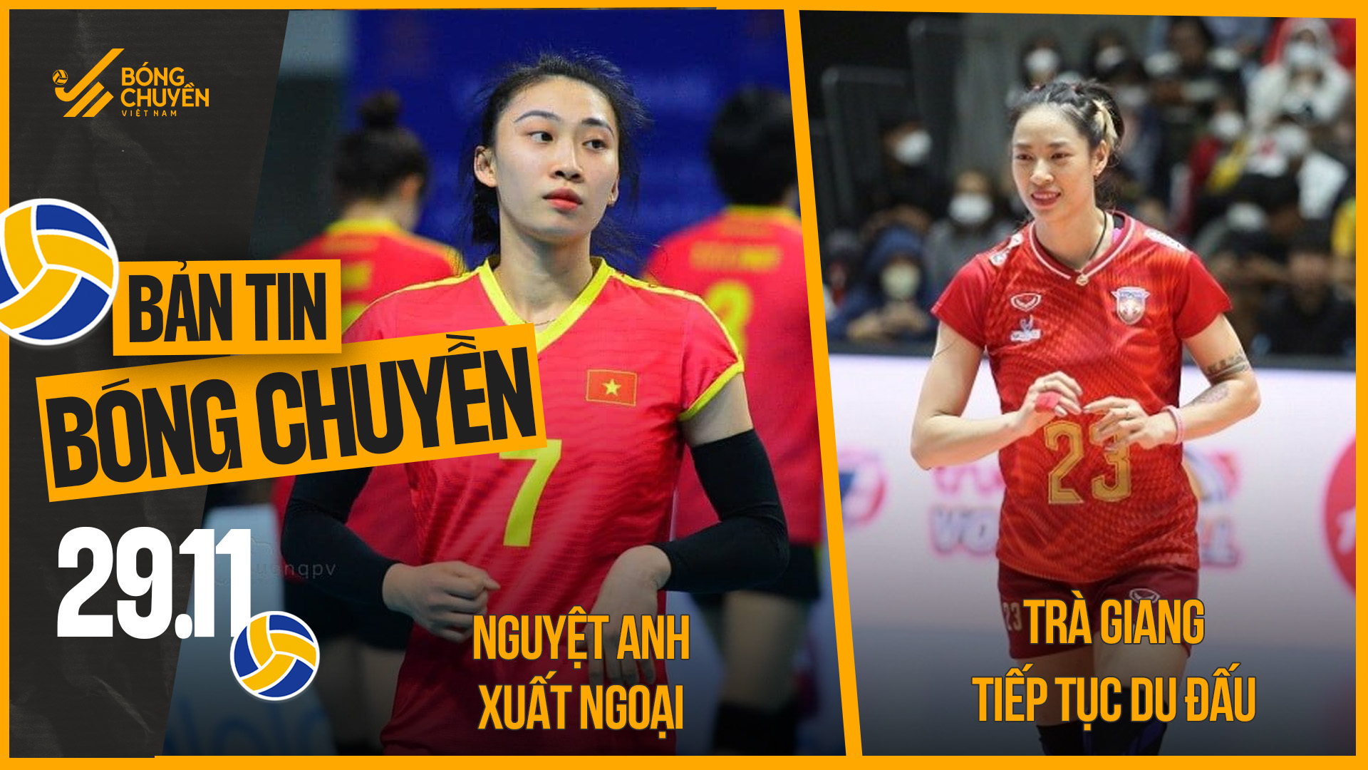 Bản tin bóng chuyền 29/11: Nguyệt Anh muốn xuất ngoại Thái Lan, Trà Giang tiếp tục du đấu?
