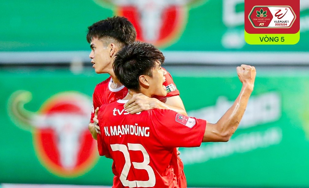 Bảng xếp hạng V.League 2023/24 vòng 5 mới nhất