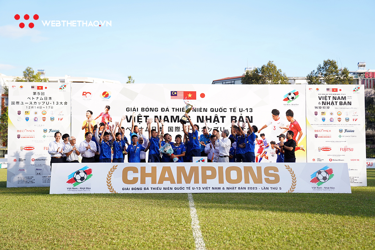 PVF vô địch Giải bóng đá Thiếu niên quốc tế U13 Việt Nam - Nhật Bản lần V-2023