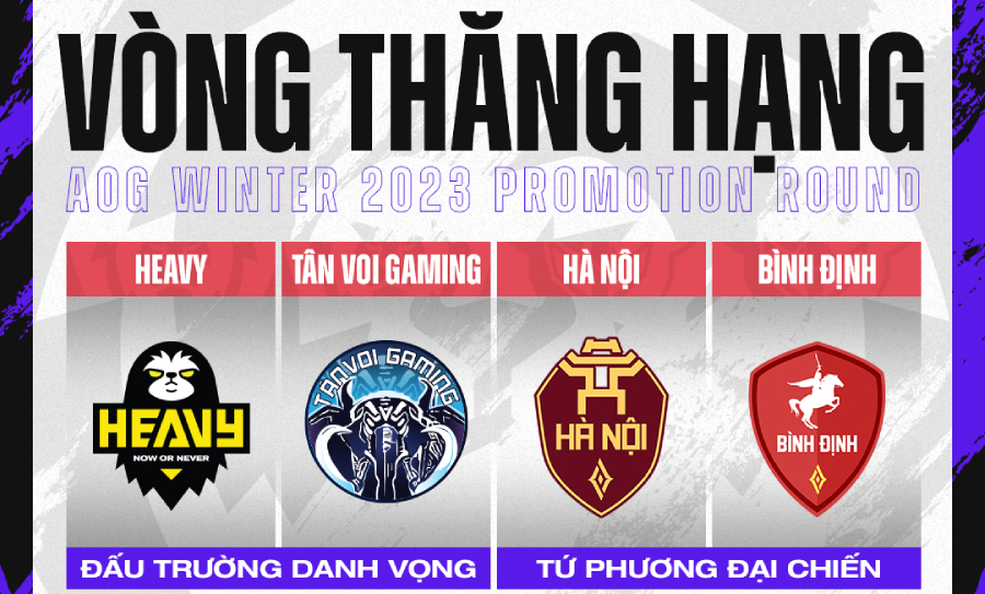 Lịch thi đấu vòng thăng hạng Đấu Trường Danh Vọng Mùa Xuân 2024
