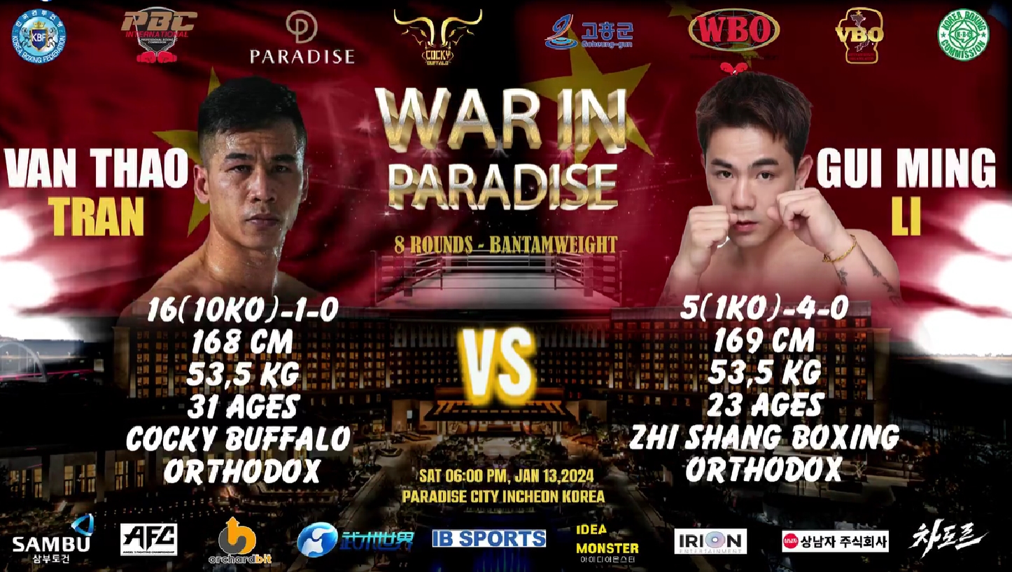 Võ sĩ Top 4 Trung Quốc có thể khiến Trần Văn Thảo gặp khó ở "War in Paradise"?