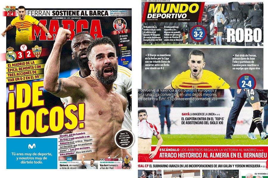 Chiến thắng của Real Madrid được coi là “vụ cướp”, “vụ bê bối lịch sử”
