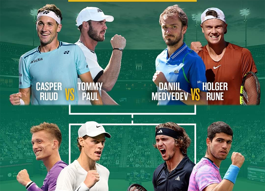 Lịch thi đấu tứ kết Indian Wells 2024 mới nhất