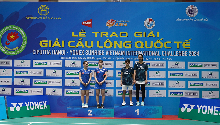 Kết quả chung kết giải cầu lông CIPUTRA HANOI - YONEX SUNRISE Vietnam International Challenge 2024
