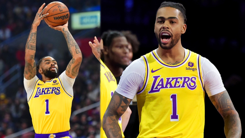 D'Angelo Russell vượt qua huyền thoại Kobe Bryant, quân bình kỷ lục 3 điểm của LA Lakers D'Angelo Russell vượt qua huyền thoại Kobe Bryant, quân bình kỷ lục 3 điểm của LA Lakers