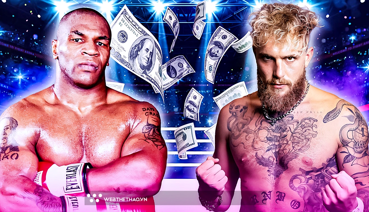 Mike Tyson nhận tiền thù lao "còm cõi" khi so găng với Jake Paul