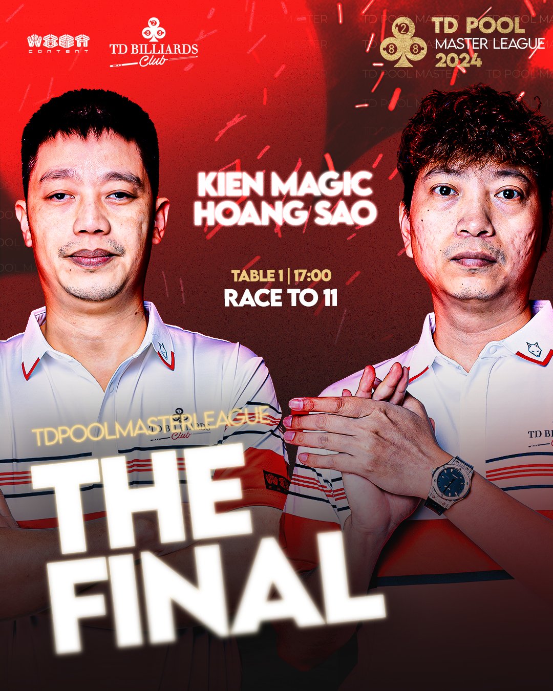TRỰC TIẾP chung kết TD Pool Master League 2024: Đặng Thành Kiên vs Dương Quốc Hoàng
