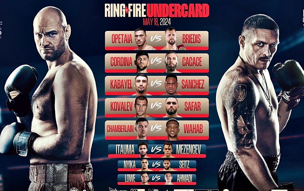 Chính thức: Thay đổi kèo đấu sự kiện thống nhất đai kinh điển Tyson Fury - Usyk