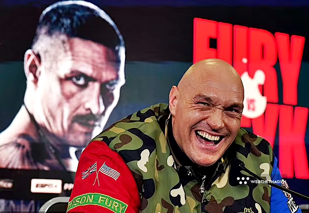 Tyson Fury tuyên bố "nặng 1,5 tạ và uống 7 lít bia" vẫn hạ Oleksandr Usyk