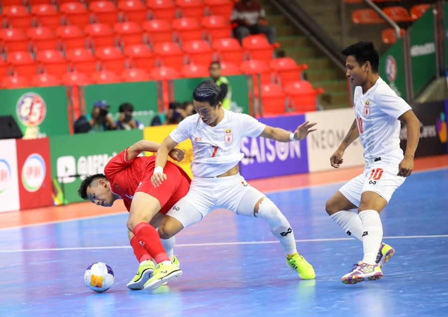 Futsal Vi&ecirc;̣t Nam bị Myanmar c&acirc;̀m h&ograve;a, phải thắng Trung Qu&ocirc;́c đ&ecirc;̉ hy vọng đi ti&ecirc;́p