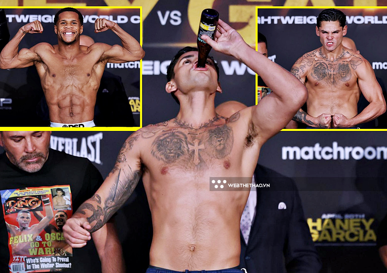 Sốc: Ryan Garcia uống bia ngay trên bàn cân ký khiến trận tranh đai WBC với Devin Haney bể kịch bản Sốc: Ryan Garcia uống bia ngay trên bàn cân ký khiến trận tranh đai WBC với Devin Haney bể kịch bản